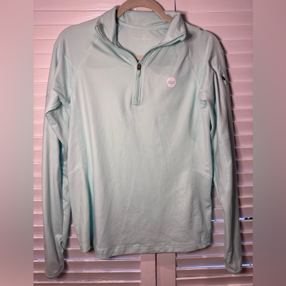 Vineyard Vines 1/4 Zip Pullover Women’s Small Mint Athletic Golf Top